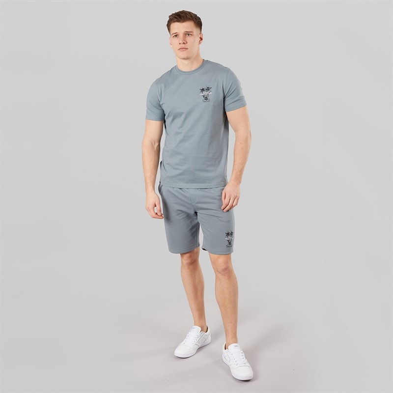 Tokyo Laundry Mens Tarun Fleece Shorts Grey - Image 3
