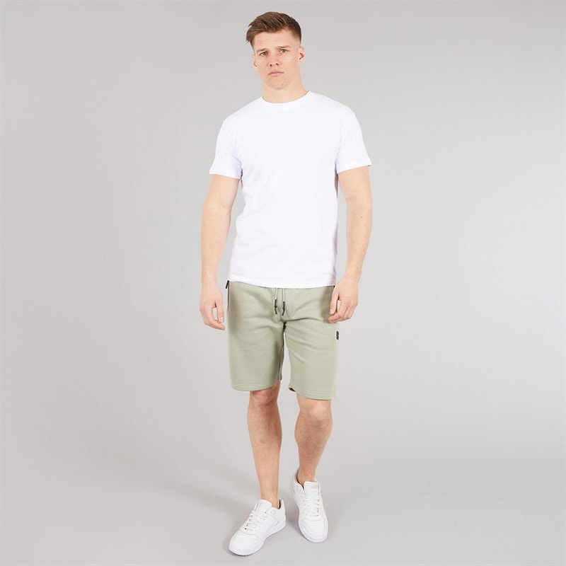 Tokyo Laundry Mens Tarou Fleece Shorts Seagrass Green - Image 4