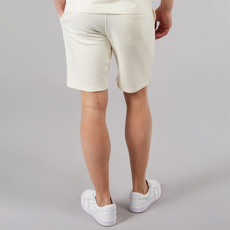 Tokyo Laundry Mens Tarun Fleece Shorts Cream - Image 2