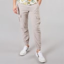 Tokyo Laundry Mens Idas Linen Cargo Trousers Sand