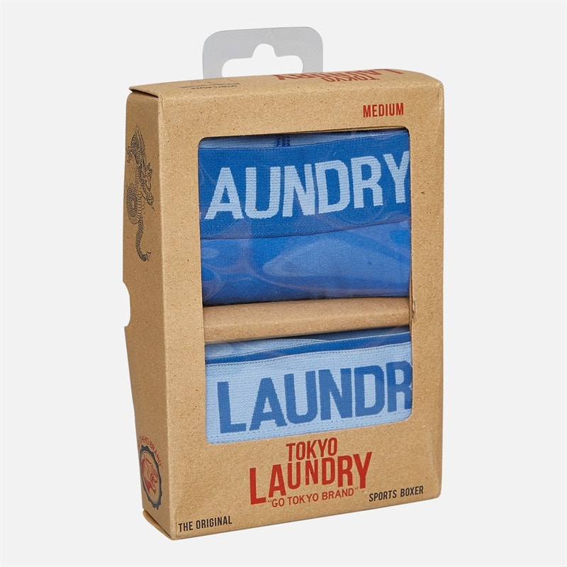 Tokyo Laundry Mens Whiston Two Pack Boxers Blue - Image 2