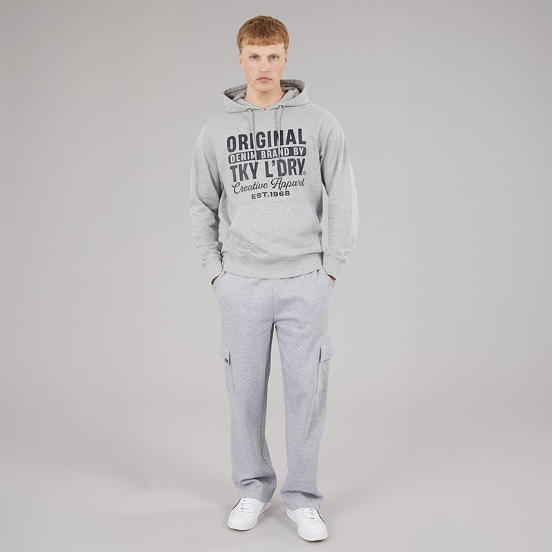 Tokyo Laundry Mens Cisse Cargo Joggers Light Grey Marl - Image 3