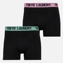 Tokyo Laundry Mens Winders 2 Two Pack Boxers Sachet Pink/Dusty Jade