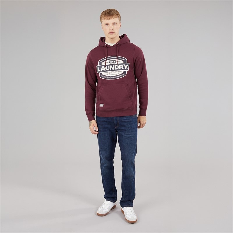 Tokyo Laundry Mens Doak Hoodie Fig - Image 3