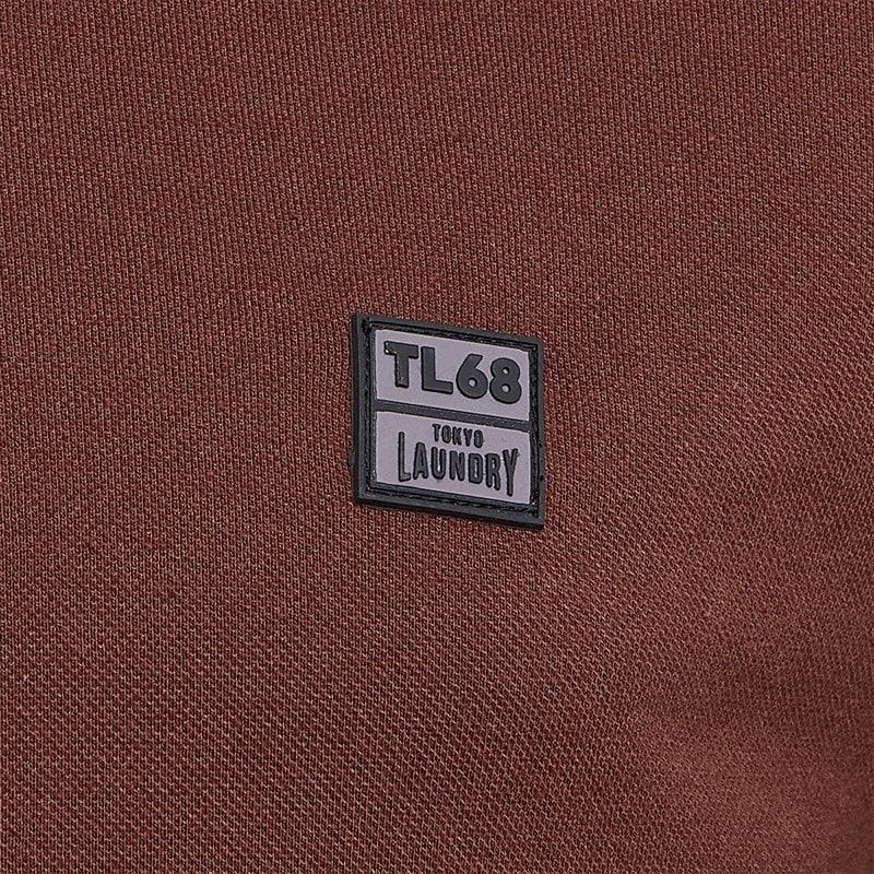 Tokyo Laundry Mens Gayle Polo Shirt Rum Raisin - Image 3