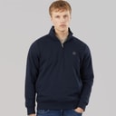 Tokyo Laundry Mens Diageo 1/4 Zip Sweatshirt Sky Captain Navy
