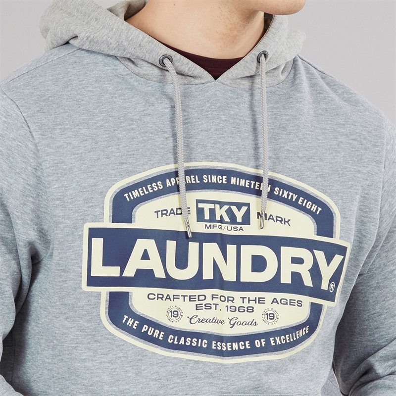 Tokyo Laundry Mens Doak Hoodie Chiselled Stone - Image 5
