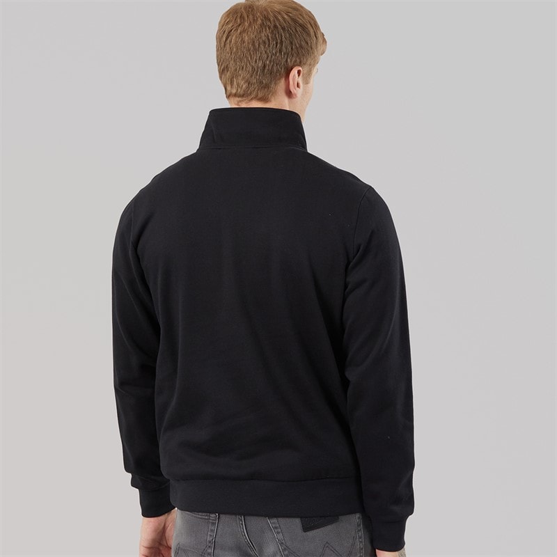 Tokyo Laundry Mens Diageo 1/4 Zip Sweatshirt Jet Black - Image 2
