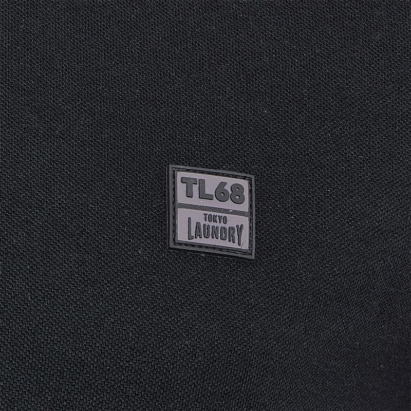 Tokyo Laundry Mens Gayle Polo Shirt Jet Black - Image 3