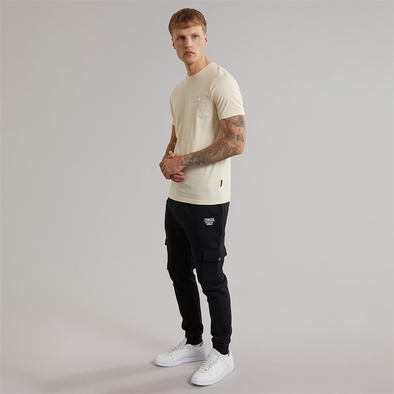 Tokyo Laundry Mens Johnstone T-Shirt Summer Sand - Image 4