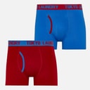 Tokyo Laundry Mens Westhope Two Pack Boxers Jester Red/Nebulas Blue