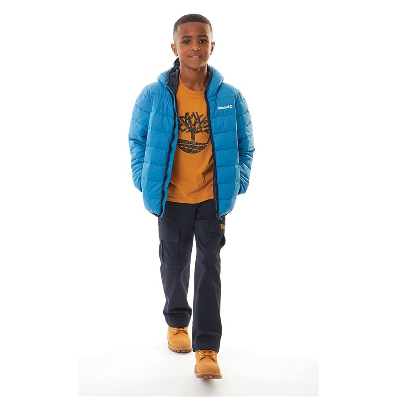 Timberland Boys Puffer Jacket Blue Enamel - Image 4