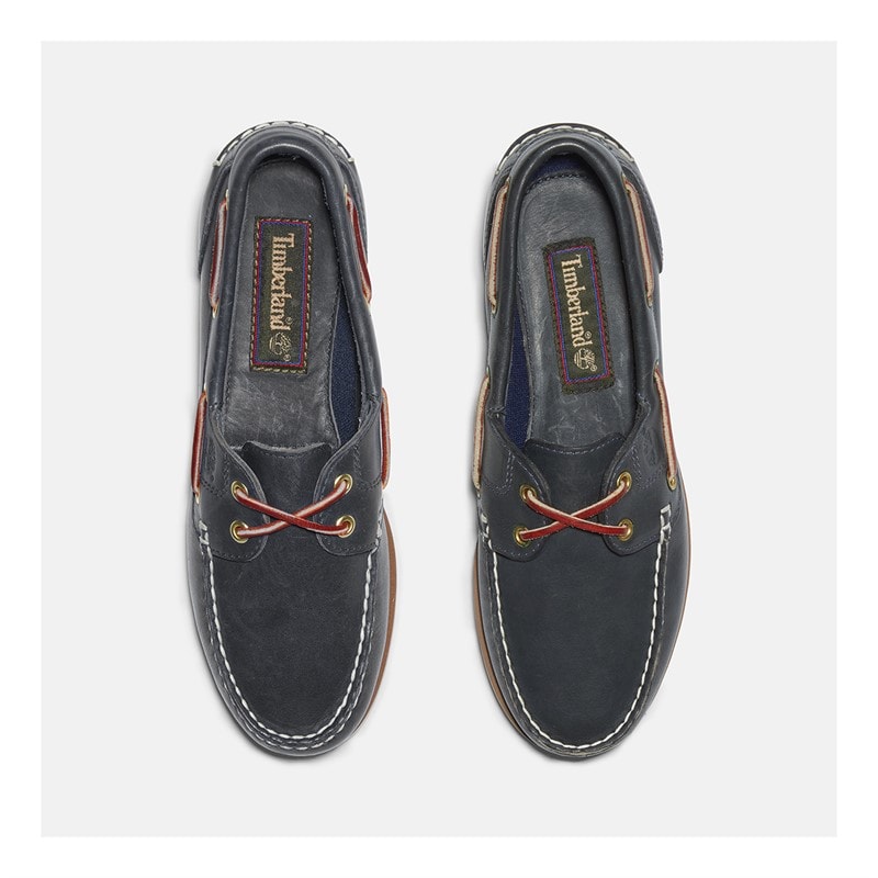 Timberland Womens Classic Boat Shoes Blue - Image 3