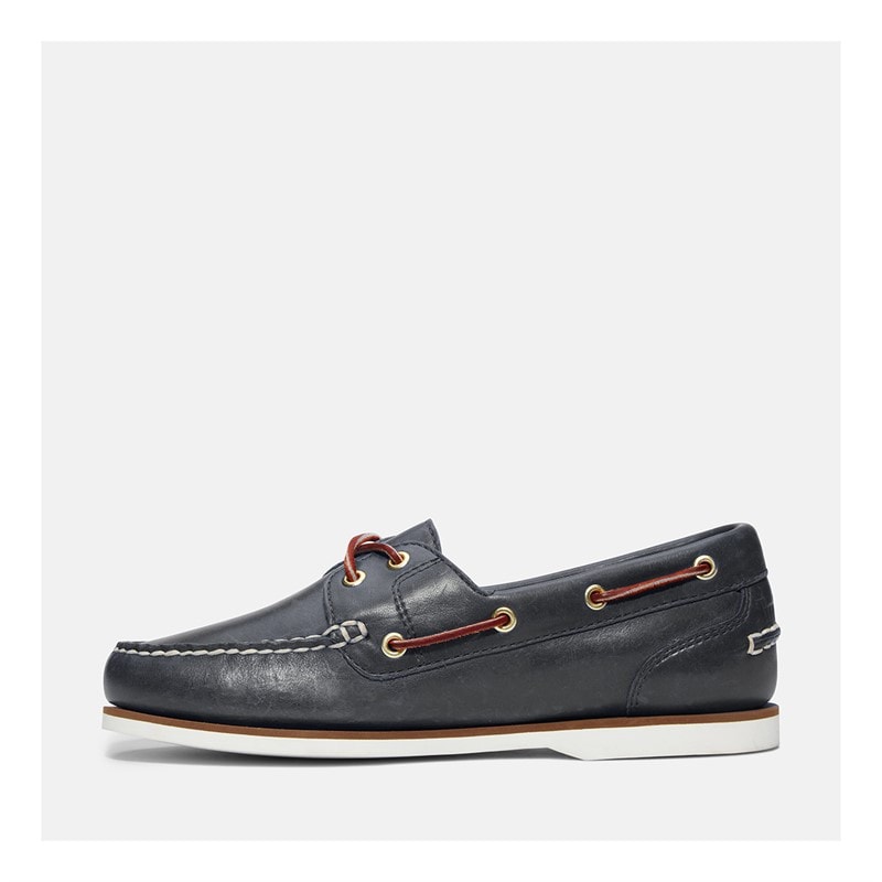 Timberland Womens Classic Boat Shoes Blue - Image 4