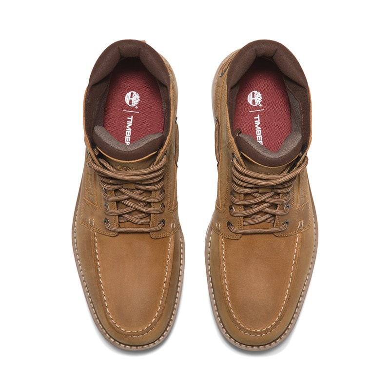 Timberland Mens Britton Road Mid Boots Wheat Full Grain - Image 4