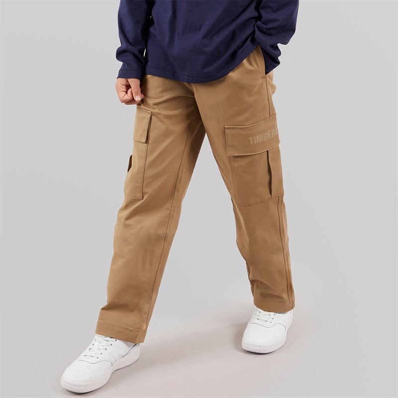 Timberland Boys Cargo Pocket Trousers Khaki - Image 1