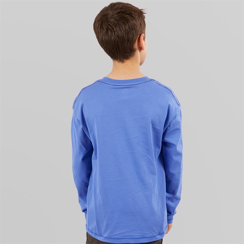 Timberland Boys Long Sleeve Top Lavender Blue - Image 2