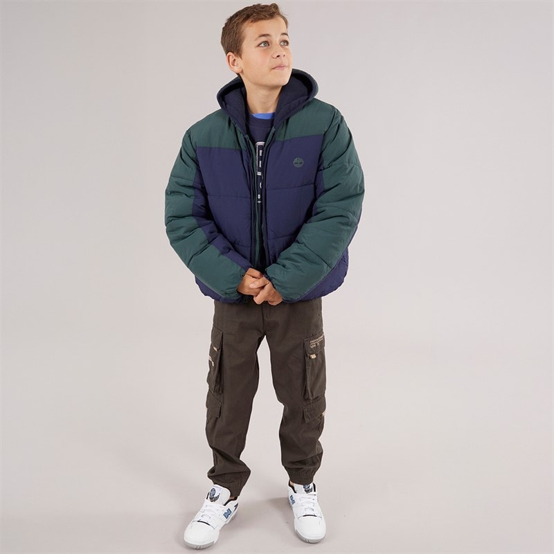 Timberland Boys Puffer Jacket Dark Green - Image 3