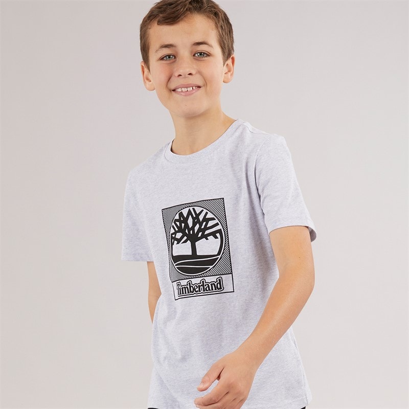 Timberland Boys Short Sleeve T-Shirt Chine Grey - Image 1