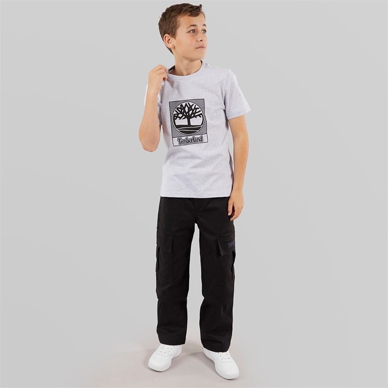 Timberland Boys Short Sleeve T-Shirt Chine Grey - Image 3