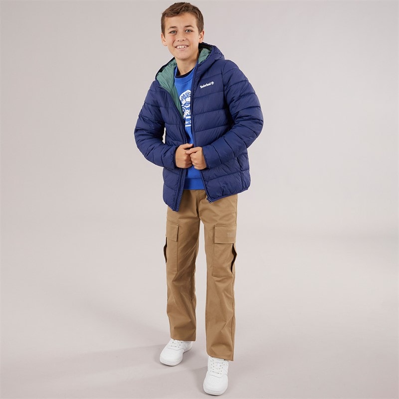 Timberland Boys Mid Weight Padded Jacket Blue - Image 3