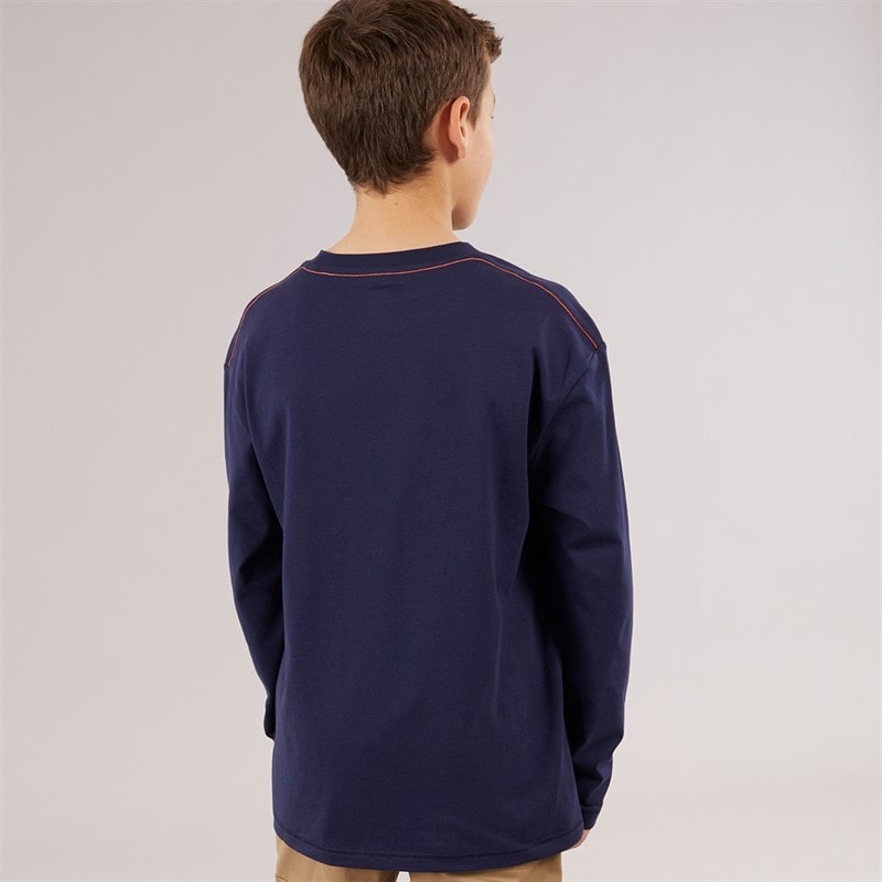 Timberland Boys Long Sleeve Top Navy - Image 2