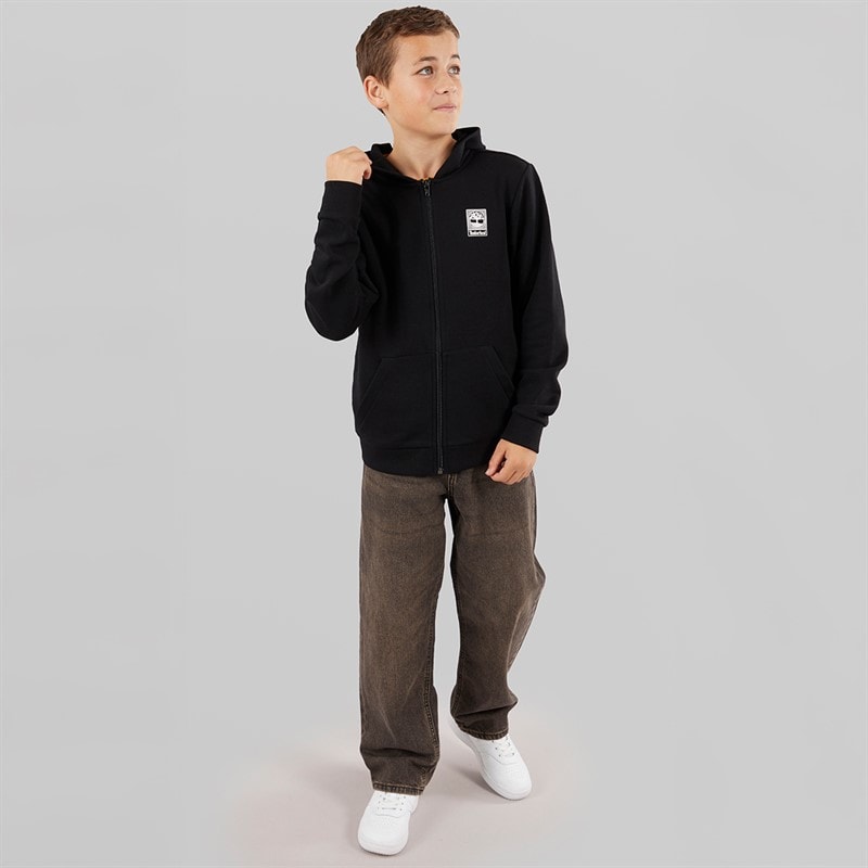 Timberland Boys Zip Through Hoodie Black Black - Image 3