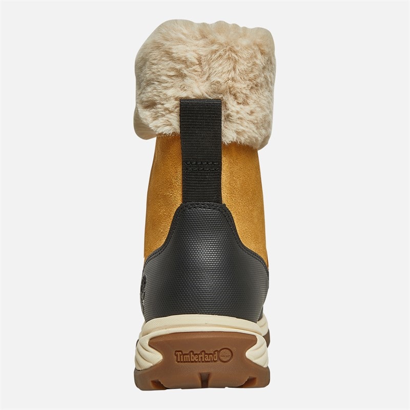 Timberland Womens White Ledge Waterproof Snow Boots Wheat - Image 3