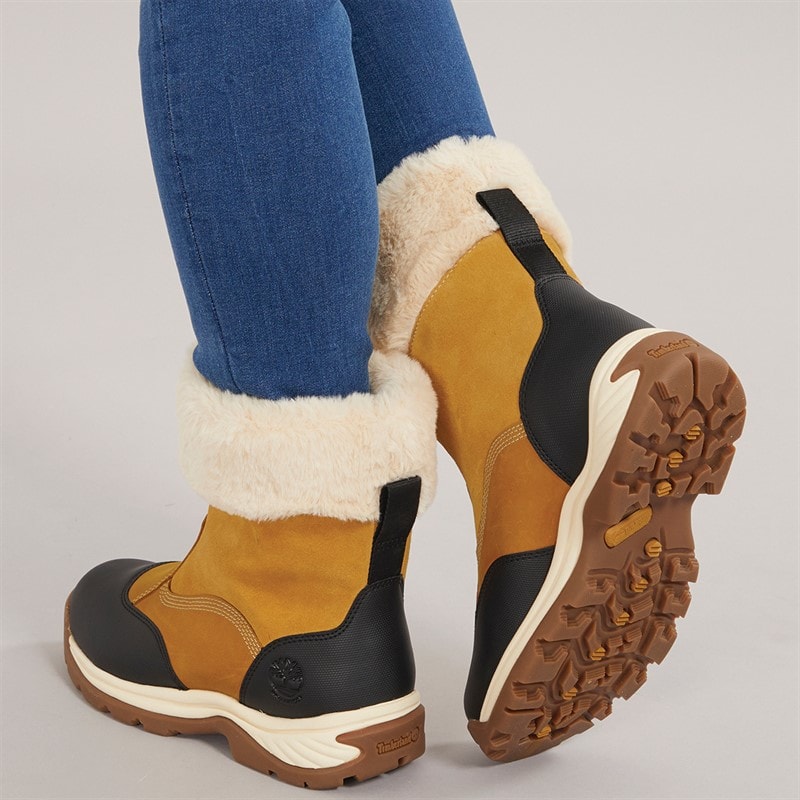 Timberland Womens White Ledge Waterproof Snow Boots Wheat - Image 5