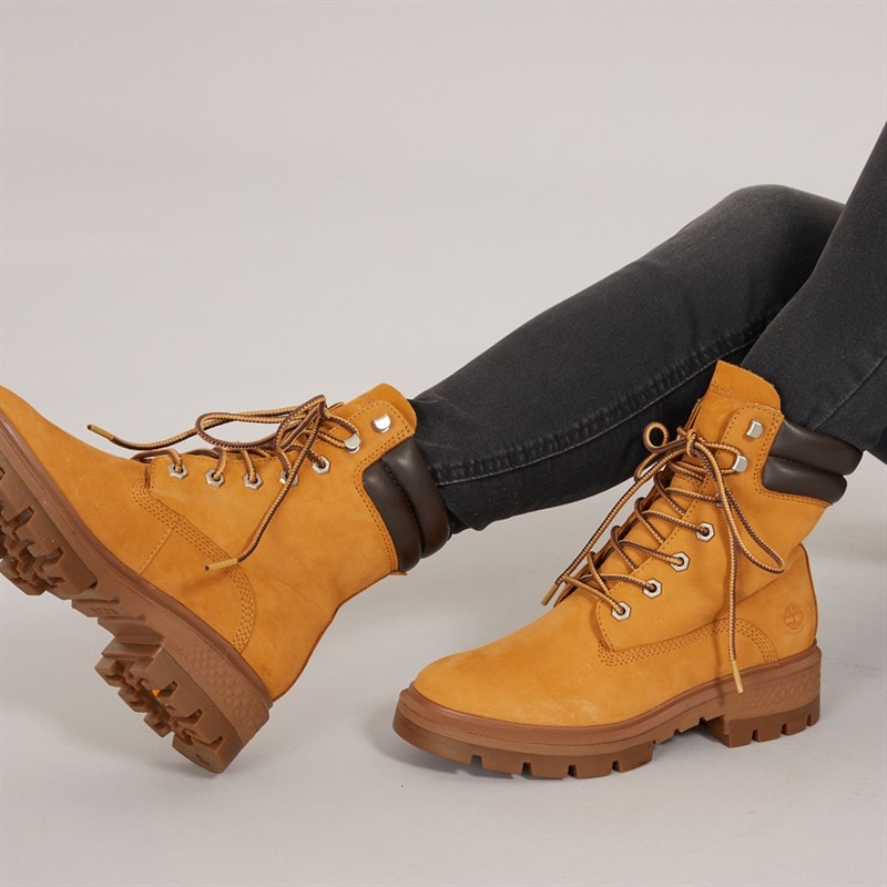 Timberland Womens Cortina Valley 6 Inch Lace Up Waterproof Boots Wheat - Image 1