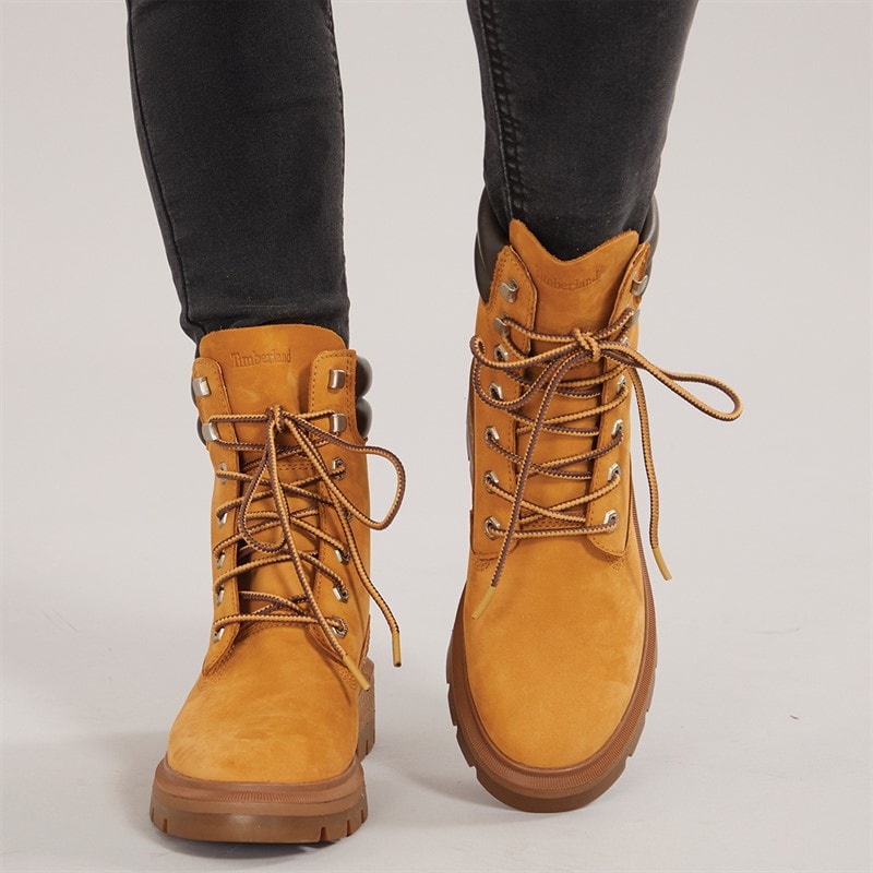 Timberland Womens Cortina Valley 6 Inch Lace Up Waterproof Boots Wheat - Image 5