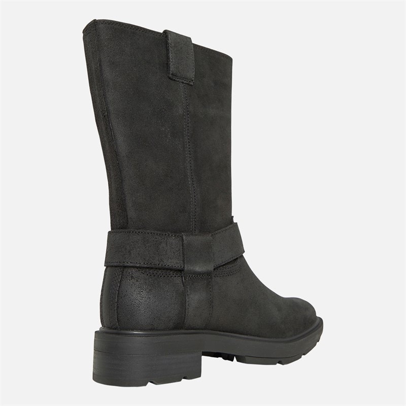 Timberland Womens Brimfield Tall Pull On Boots Black Suede - Image 4