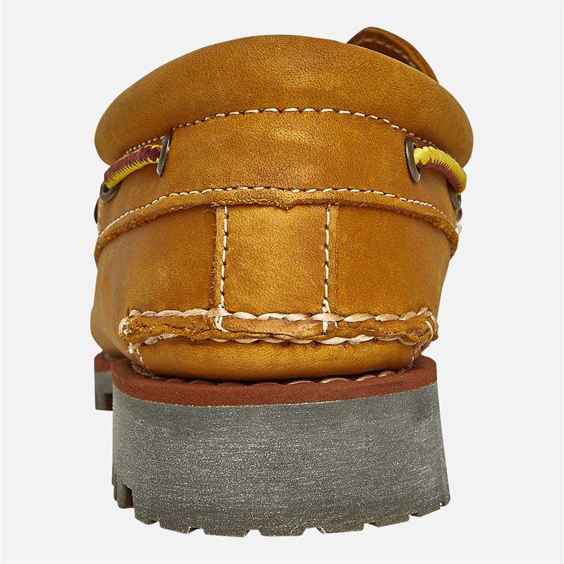 Timberland Mens Authentic Boat Shoes Wheat Full Grain - Image 3