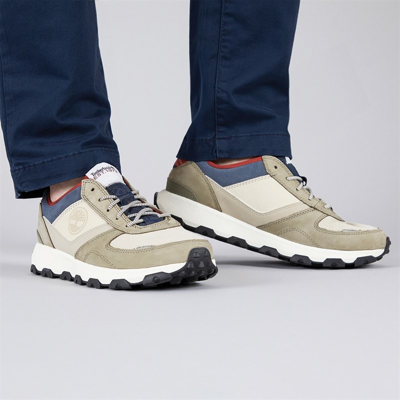 Timberland Mens Winsor Park Trainers Light Taupe - Image 1