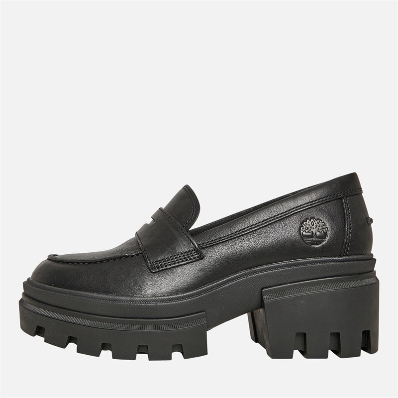 Timberland Womens Everleigh Chunky Loafers Black - Image 2