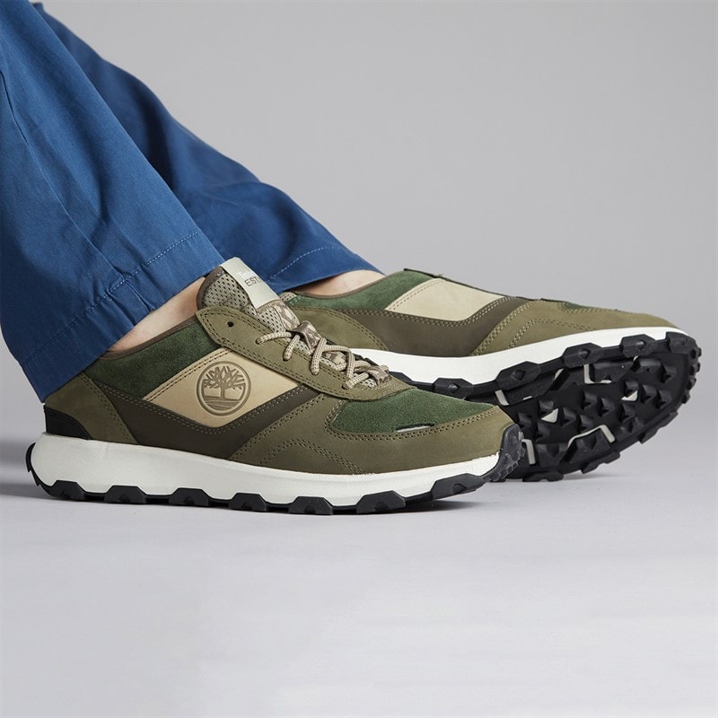 Timberland Mens Winsor Park Trainers Dark Green - Image 1