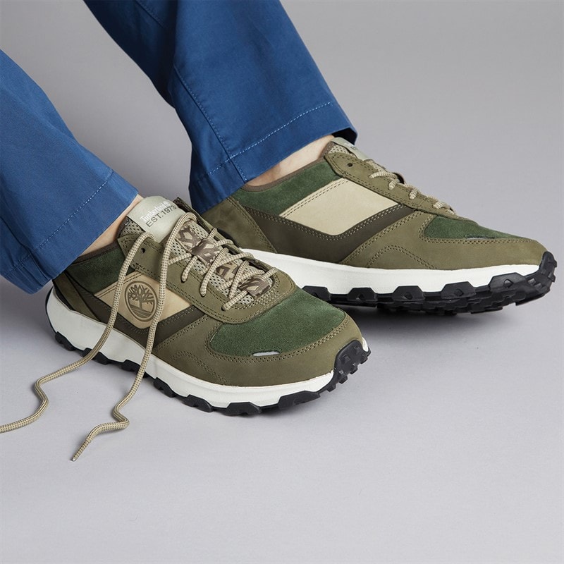Timberland Mens Winsor Park Trainers Dark Green - Image 5