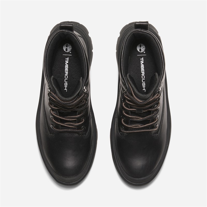 Timberland Womens Roxie Lane Mid Lace Up Boots Black Full Grain - Image 4