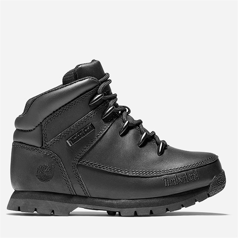 Timberland Junior Euro Sprint Mid Lace Up Boots Black - Image 1