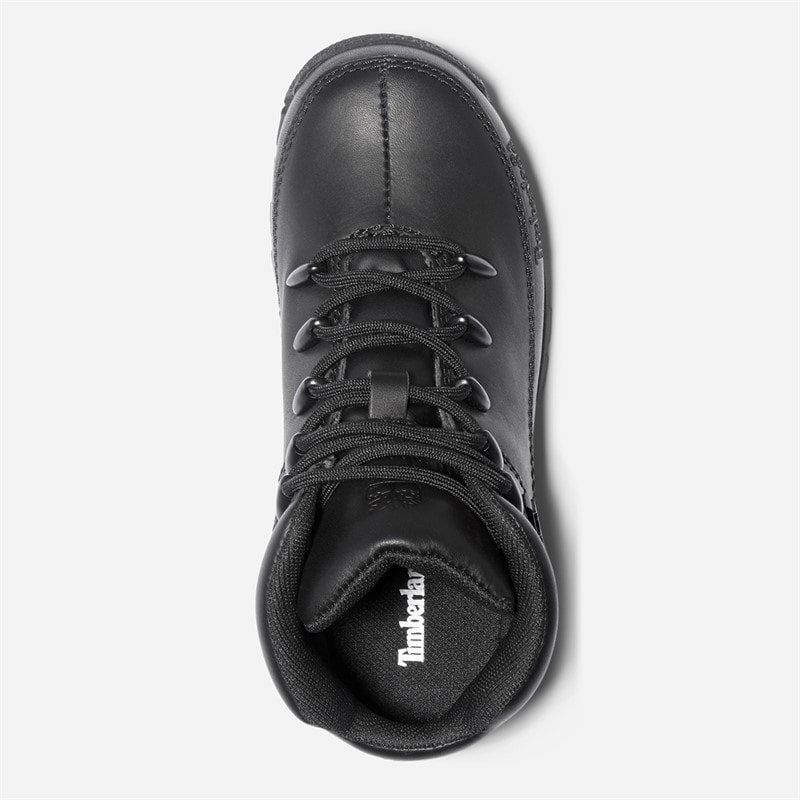 Timberland Junior Euro Sprint Mid Lace Up Boots Black - Image 3