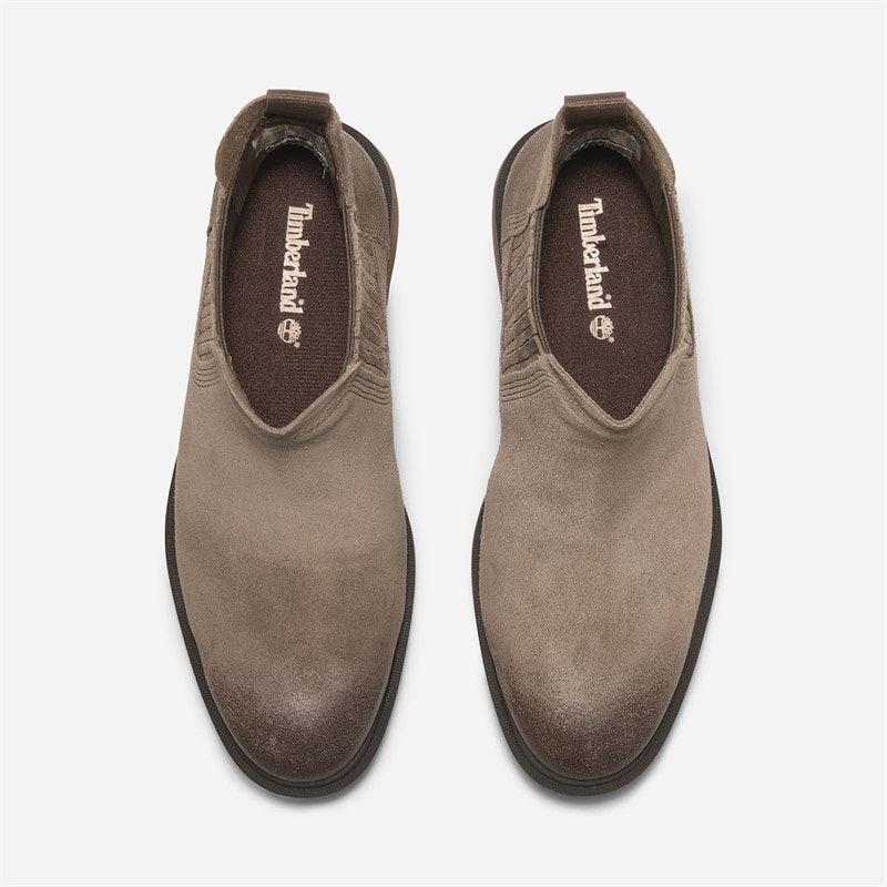 Timberland Womens Brimfield Chelsea Boots Medium Brown Suede - Image 4