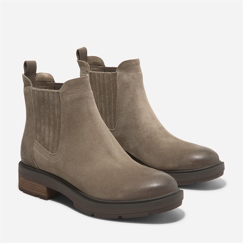 Timberland Womens Brimfield Chelsea Boots Medium Brown Suede - Image 5