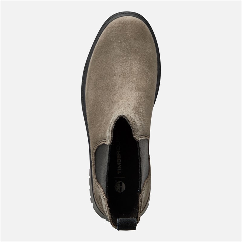 Timberland Womens Cambria Valley Mid Chelsea Boots Medium Grey Suede - Image 4