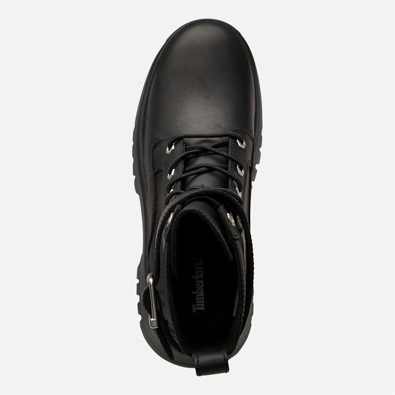 Timberland Womens Cora Valley Mid Lace Boots Black Full Grain - Image 4