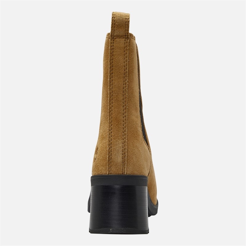 Timberland Womens Bellevaux Mid Chelsea Boots Medium Brown Suede - Image 3
