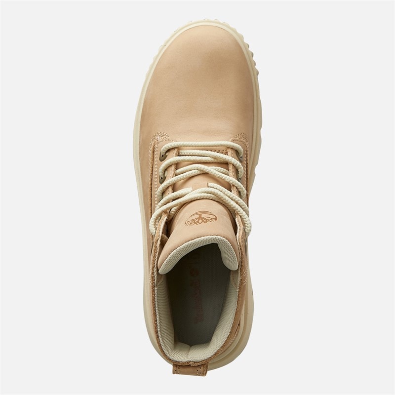 Timberland Womens Greyfield Mid Lace Boots Light Beige Nubuck - Image 4