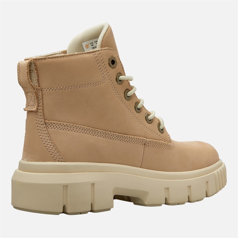 Timberland Womens Greyfield Mid Lace Boots Light Beige Nubuck - Image 5