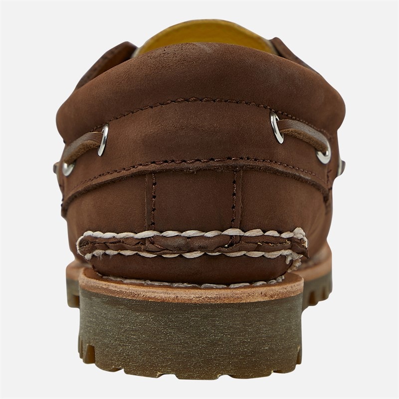 Timberland Womens Authentic Boat Shoes Medium Brown Nubuck - Image 3