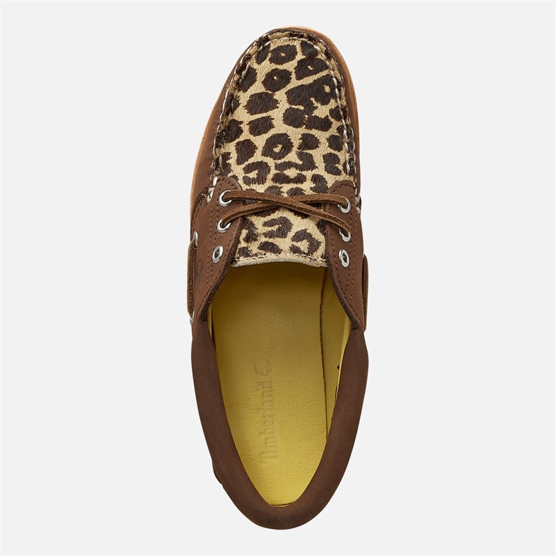 Timberland Womens Authentic Boat Shoes Medium Brown Nubuck - Image 4
