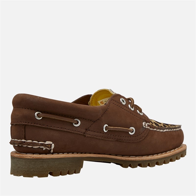 Timberland Womens Authentic Boat Shoes Medium Brown Nubuck - Image 5